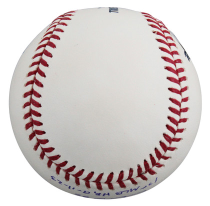 Rangers Evan Carter "1st MLB HR" Signed Manfred OML Baseball BAS Wit #W871401