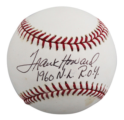 Rangers Frank Howard "1960 NL ROY" Signed Allen Selig OML Baseball BAS #BY101125