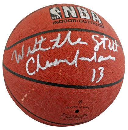 Lakers Wilt "The Stilt" Chamberlain Signed Spalding I/O Basketball BAS #A11267