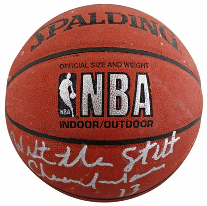 Lakers Wilt "The Stilt" Chamberlain Signed Spalding I/O Basketball BAS #A11267