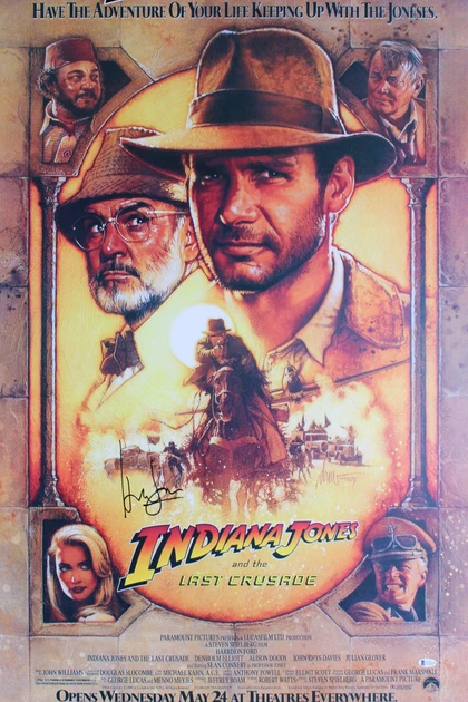 Harrison Ford Indiana Jones Authentic Signed & Framed 27x40 Poster BAS #WG64320