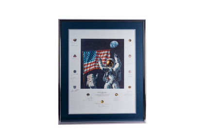 Alan Bean’s “In the Beginning” Print Signed by 20 Apollo Astronauts