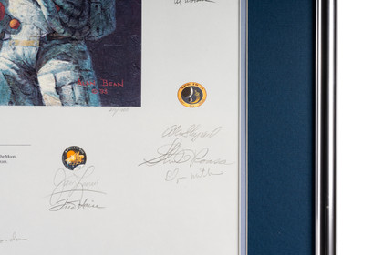Alan Bean’s “In the Beginning” Print Signed by 20 Apollo Astronauts