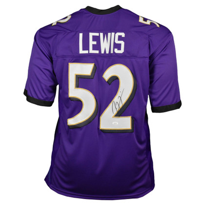 Ray Lewis Signed Pro-Edition Purple Football Jersey (JSA)