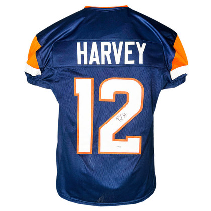 RJ Harvey Signed Denver Navy Game Style Football Jersey (JSA)