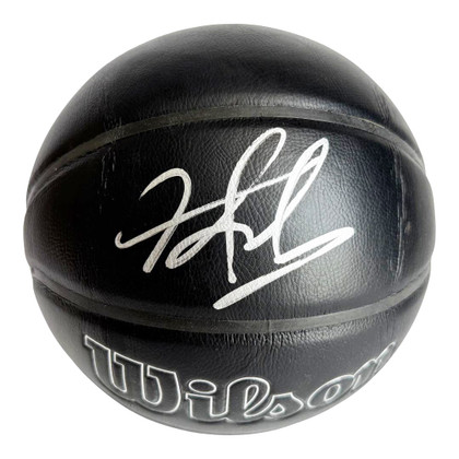 Dennis Rodman Signed Detroit Pistons Wilson NBA Team Logo Basketball (Beckett)