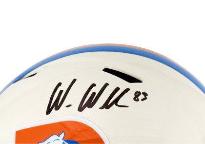 Wes Welker Signed Denver Broncos Retro Speed Full-Size Replica Football Helmet (JSA)