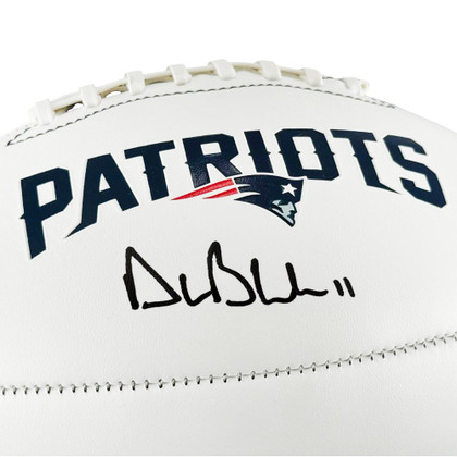 Drew Bledsoe Signed New England Patriots Official NFL Team Logo Football (JSA)