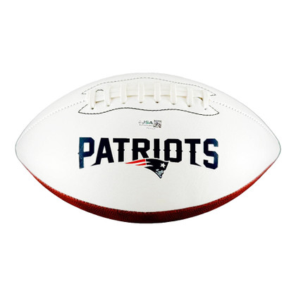 Drew Bledsoe Signed New England Patriots Official NFL Team Logo Football (JSA)