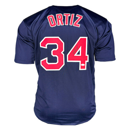 David Ortiz Signed Boston Navy Baseball Jersey (JSA)