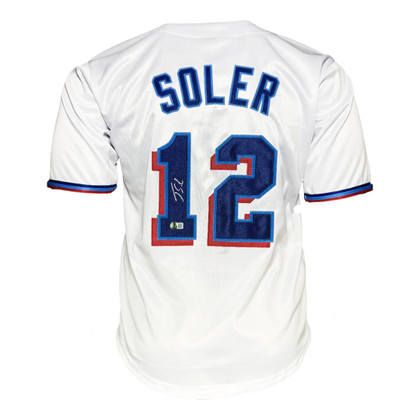 Jorge Soler Signed Florida White Baseball Jersey (Beckett)