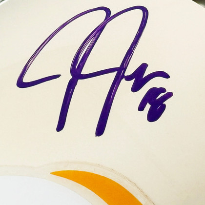 Justin Jefferson Signed Minnesota Vikings Authentic Retro Speed Full-Size Football Helmet (Beckett)