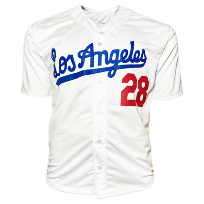 Todd Hollandsworth Signed 1996 NL ROY Inscription Los Angeles White Baseball Jersey (JSA)