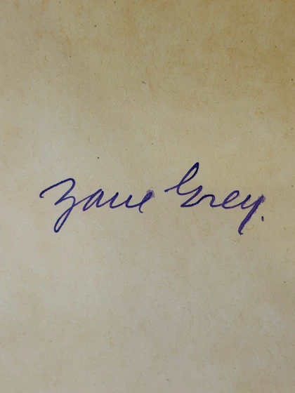 Zane Grey Signed First Edition "Tappan's Burro" GRAD LOA