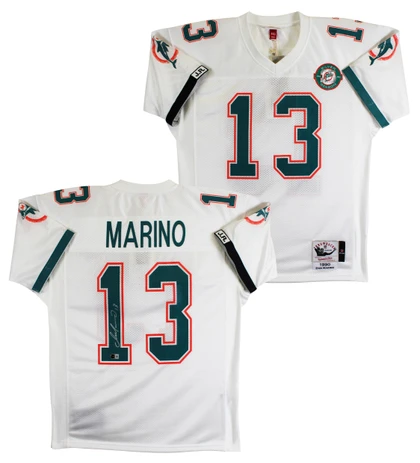 Dolphins Dan Marino Signed White 1990 TB M&N Authentic Jersey BAS #BY031302