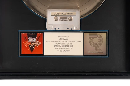RIAA Gold Record Award: The Beach Boys (Still Cruisin') (unsigned)