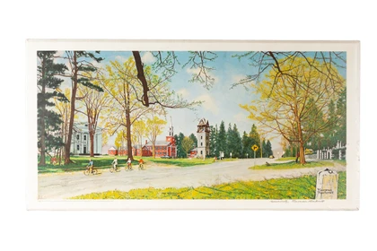 Signed Art Print: Norman Rockwell (Stockbridge in Spring)