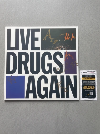 The War On Drugs SIGNED / Live Drugs Again (Limited Edition w. Poster) *JSA COA*