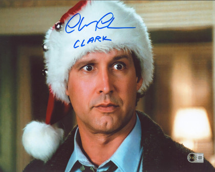 Chevy Chase Christmas Vacation "Clark" Signed 11x14 Photo BAS Witness #4W984674
