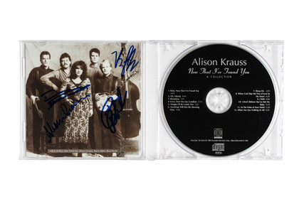 Alison Krauss, Dan Tyminski, Barry Bales, Ron Block Signed "Now That I've Found You" CD Insert JSA