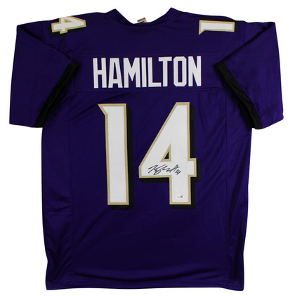 Kyle Hamilton Authentic Signed Purple Pro Style Jersey Autographed JSA Witness