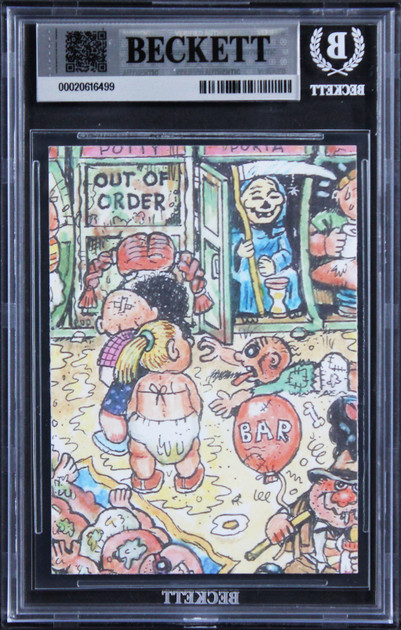 Chevy Chase Signed 2023 Topps Garbage Pail Kids #42B Card Auto 10! BAS Slabbed Version 1