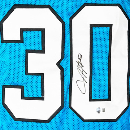 Chuba Hubbard Signed Carolina Teal Football Jersey (Beckett)