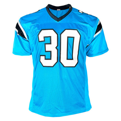 Chuba Hubbard Signed Carolina Teal Football Jersey (Beckett)
