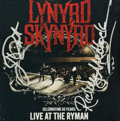 Lynyrd Skynyrd Signed "Live At The Ryman" CD Cover JSA