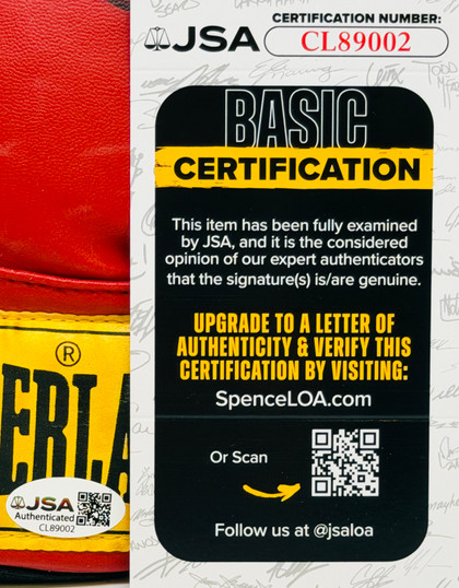 Joe Frazier Signed Everlast Boxing Glove JSA