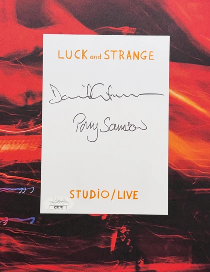 David Gilmour & Polly Samson Signed "Luck and Strange Studio/Live" Book JSA