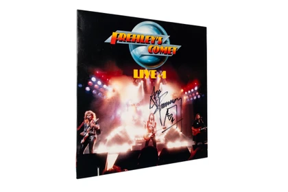Ace Frehley Signed "Frehley's Comet Live +1" LP Cover JSA