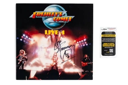 Ace Frehley Signed "Frehley's Comet Live +1" LP Cover JSA