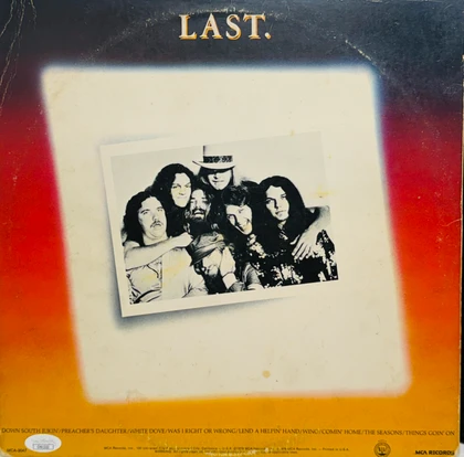 Lynyrd Skynyrd Signed "Skynyrd's First And...Last" LP Cover JSA