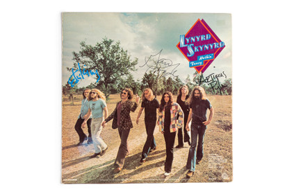 Lynyrd Skynyrd Signed "Nothing Fancy" LP Cover JSA