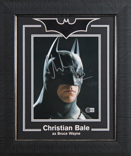 Christian Bale Batman The Dark Knight Signed 8x10 Framed Photo BAS #BW66099