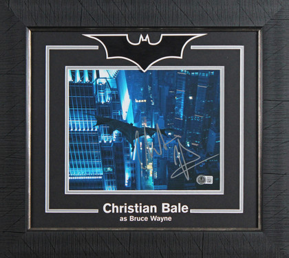 Christian Bale Batman The Dark Knight Signed 8x10 Framed Photo BAS #BW66104