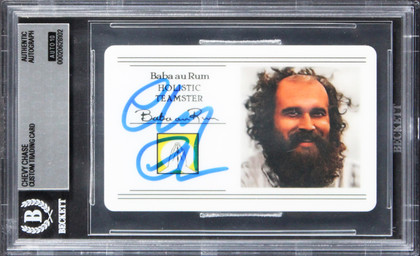 Chevy Chase Fletch Signed Custom Trading Card Auto Grade Gem Mint 10 BAS Slabbed Version 3