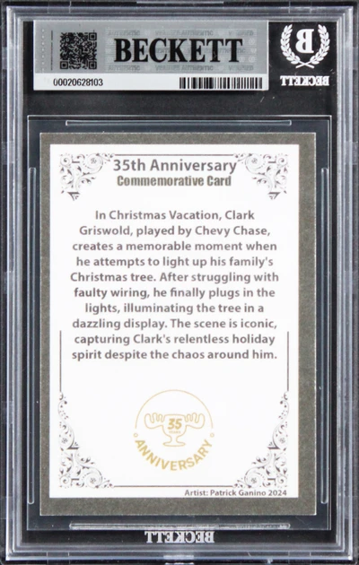 Chevy Chase Christmas Vacation Signed Custom Trading Card Auto 10! BAS Slabbed