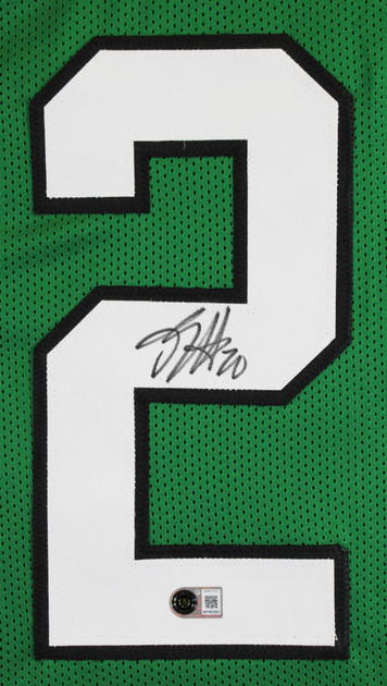 Breece Hall Authentic Signed Green Pro Style Jersey Autographed BAS Witnessed
