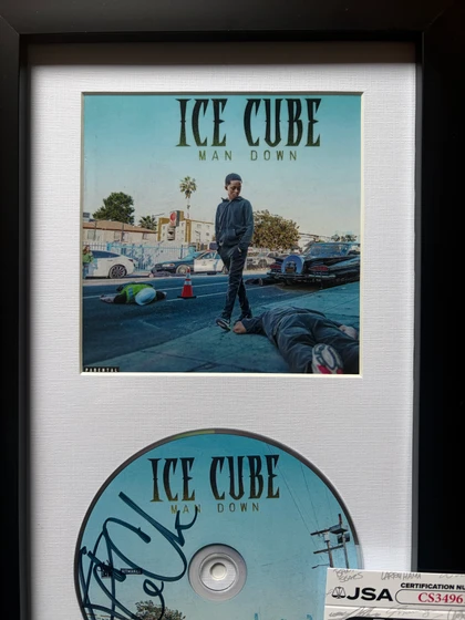 Ice Cube Signed Framed Man Down CD JSA COA N.W.A