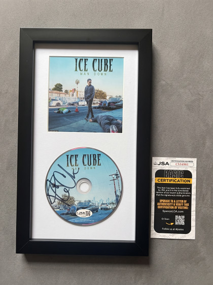 Ice Cube Signed Framed Man Down CD JSA COA N.W.A