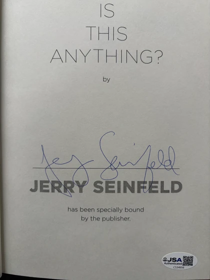Jerry Seinfeld Is This Anything? Hardcover Book Signed First Edition *JSA COA