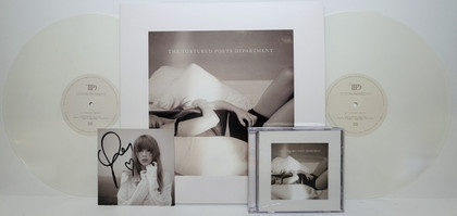 Taylor Swift Signed "The Tortured Poets Department" Art Card w/ Double LP & CD JSA