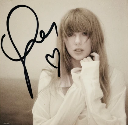 Taylor Swift Signed "The Tortured Poets Department" Art Card w/ Double LP & CD JSA