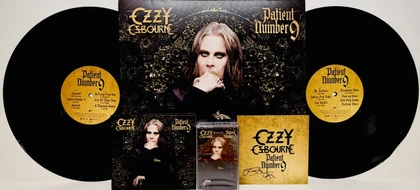 Ozzy Osbourne Signed "Patient Number 9" 5x5 Art Card w/ Double LP, CD, Cassette JSA