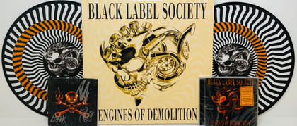 Black Label Society Signed "Engines Of Demolition" CD Cover with/ Double LP ACOA
