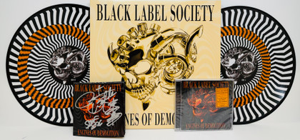 Black Label Society Signed "Engines Of Demolition" CD Cover with/ Double LP ACOA
