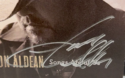 Jason Aldean Signed "Songs About Us" CD Insert w/ Double LP & CD ACOA