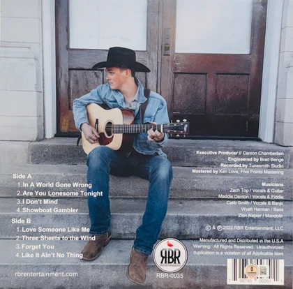 Zach Top Signed "Stereo" LP Cover Beckett